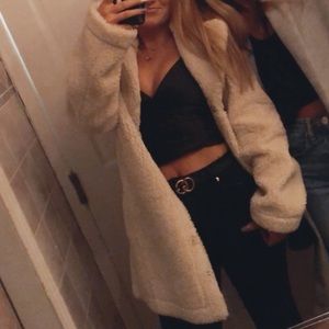 Guess Faux Fur Teddy Jacket, Size XS